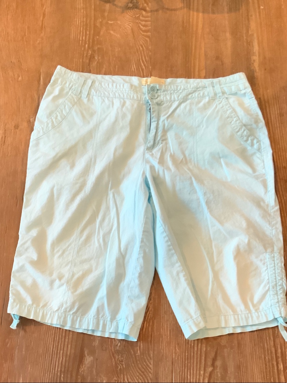 Caribbean Joe cotton Pale Blue Women’s Bermuda Shorts